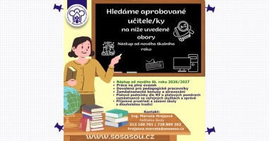 Hledáme nové kolegy na pedagogické pozice